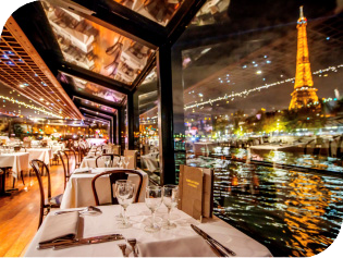 ACEX2027 Seine River dinner with Eiffel Tower view